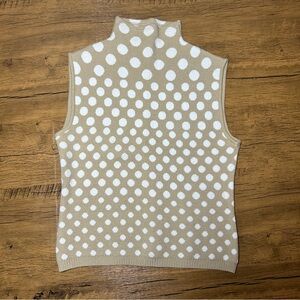 Bette-Paige  Polka Dot Sleeveless Sweater Vest